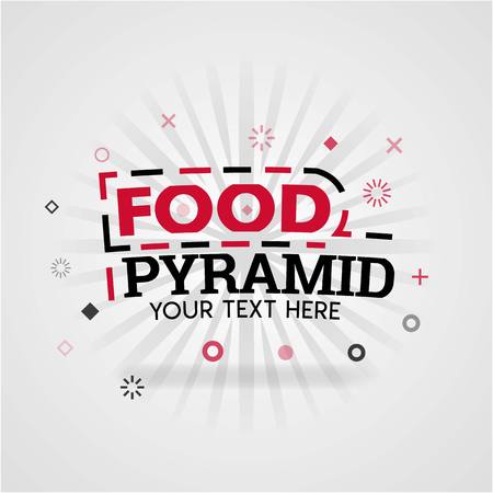 Template for food pyramid red cover book. Can be use for food advertising poster and flyer, social media post promotion, online marketing. Food industry, restaurant, printing, company, website bannerのイラスト素材