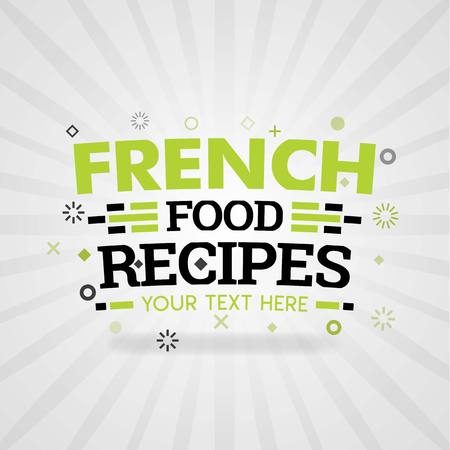 French food recipes in america with tasty food and food network logoのイラスト素材