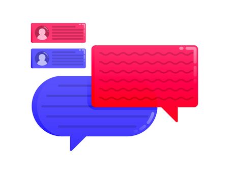 Logos for bubble comments and conversations. Logos can also be used for business, icon design, and graphic elementsのイラスト素材
