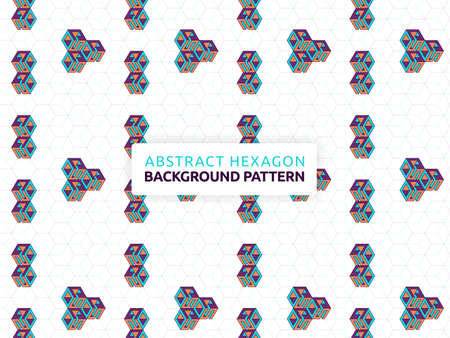 Abstract hexagon background. Abstract futuristic geometric pattern. Background vector illustration and honeycomb design. Can be used for wallpaper, print, backdrop, website, document, presentationのイラスト素材