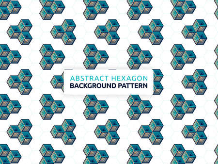 Futuristic abstract background vector illustration hexagon. Geometric shape seamless pattern. Vector...