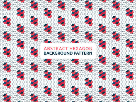 Abstract hexagon background. Honeycomb white background. Vector banner design. White background with hexagon pattern. Can be used for wallpaper, print, backdrop, website, page, document, presentationのイラスト素材