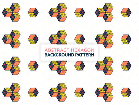 Abstract hexagon background. Abstract futuristic geometric pattern. Background vector illustration...