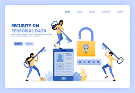 Maintain personal data security on mobile apps services. Developing protection technology, password,...