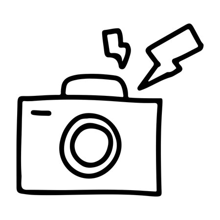 Doodle icon of take a photo