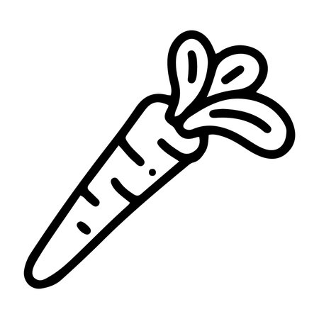Doodle drawing icon of carrotのイラスト素材