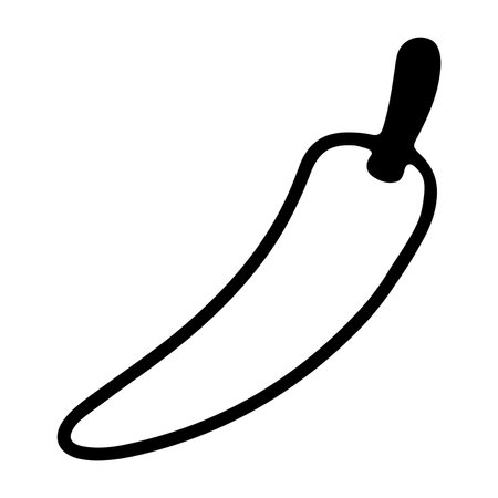 Doodle drawing icon of chiliのイラスト素材