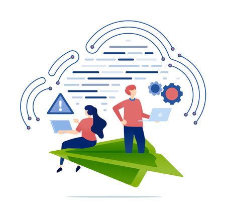 Paper airplane origami from money symbolizing financial growth networkのイラスト素材