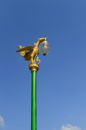 streetlamp in watprachumkongka pattaya, chonburi, thailandの写真素材
