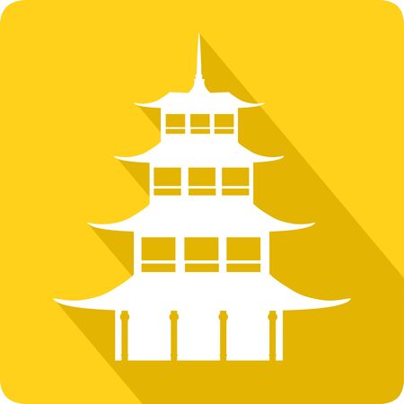 Pagoda, vector illustrationのイラスト素材