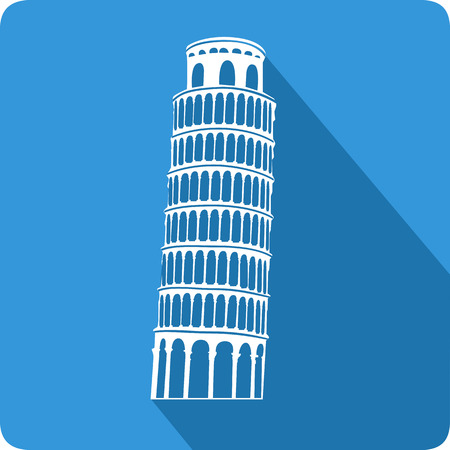 Leaning Tower of Pisa, illustration, vectorのイラスト素材