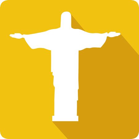 statue in Rio de Janeiro, vector illustrationのイラスト素材