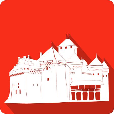 Castle, vector illustrationのイラスト素材
