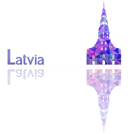 symbol of Latvia, vector illustrationのイラスト素材