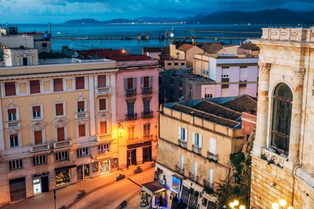 morning bastion of the city of Cagliari and the view from it with a panorama of the city of Sardinia. Italyの写真素材