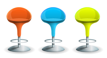 set of bar chairs vector illustrationのイラスト素材