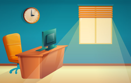 cartoon beautiful office boss, illustration vectorのイラスト素材