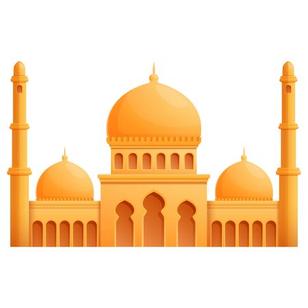Mosque cartoon icon isolated on white background, vector illustrationのイラスト素材
