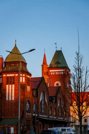 morning view of the sights of the city of wroclaw in poland in springの写真素材