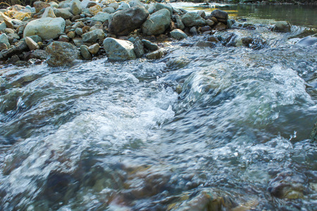 Stream flowing fast over rocks