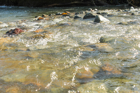 Stream flowing fast over rocks