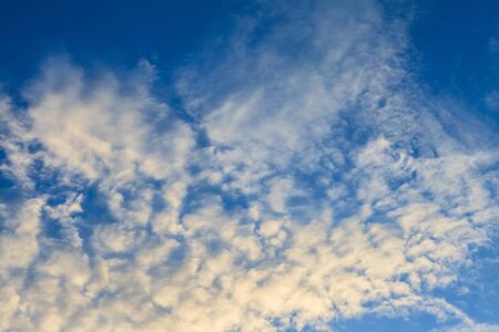 Blue sky and white clouds for beautiful  background.