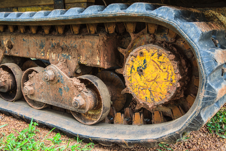 Old machanical of tractors for agriculture.の写真素材