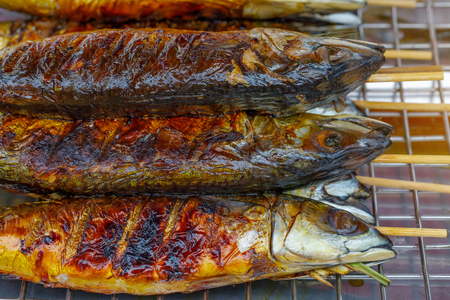 The grill saba fish.の写真素材