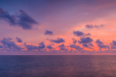 Colourful sunset for background. Dramatic sunset with  twilight colour sky and clouds.の写真素材