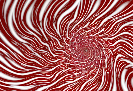 Abstract background with swirls in red and white colors. Computer generated graphics.の素材