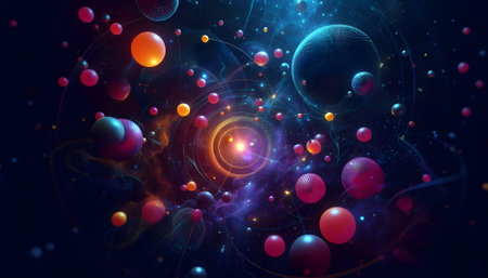 3D rendering of abstract fractal background for creative design, art and entertainmentの素材