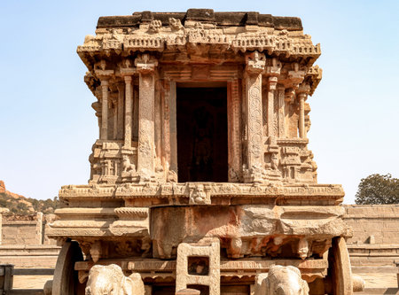 Ancient temple in Hampi, Karnataka, India. UNESCO World Heritage Siteの写真素材