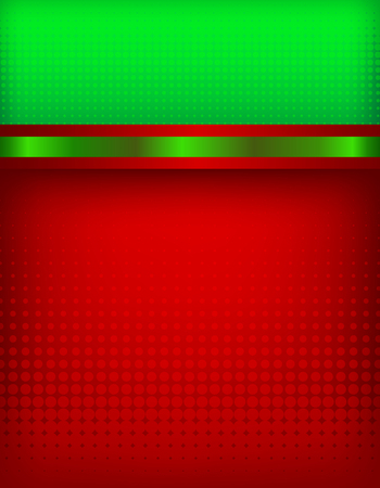 Abstract Christmas background design with halftone dots and shiny ribbonのイラスト素材