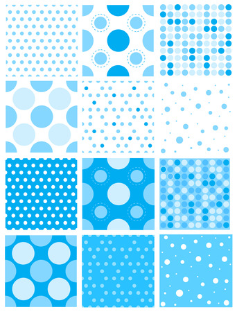 Seamless pattern or texture with baby blue polka dots for blogs, www, scrapbooks, party or baby shower invitationsのイラスト素材