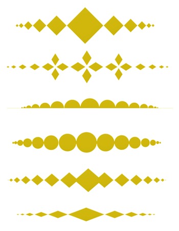 Decorative dividers can be use to decorate wedding , anniversary, valentines day, mother's day party invitation / cards.のイラスト素材