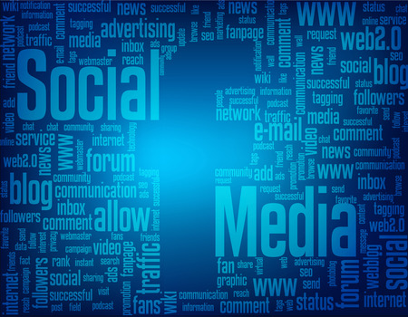 Social media keyword のイラスト素材