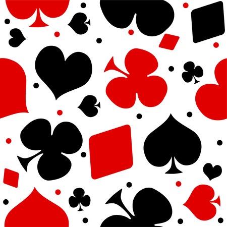 playing cards suit. seamless backgroundのイラスト素材