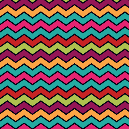 Seamless colorful zigzag chevron pattern background.のイラスト素材