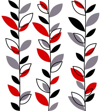 Leaves pattern. Vector colorful background and textureのイラスト素材