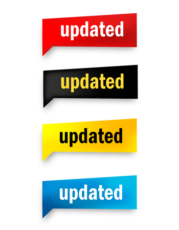 updated button talk bubblecollectionisolatedonwhiteのイラスト素材