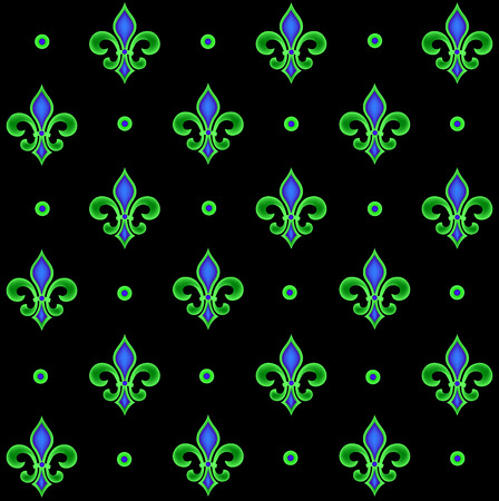 Vector illustration seamless background with lily (fleur de lis) for print fabric or posterのイラスト素材
