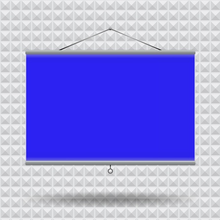 Meeting room screen projector on pyramid wallpaper,  illustrationのイラスト素材
