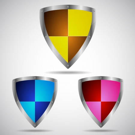 Set of security shield symbol icon, illustrationのイラスト素材