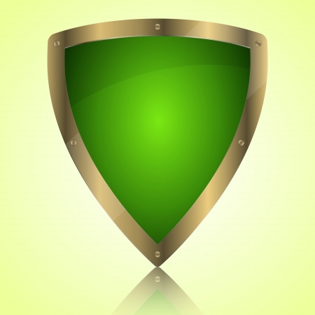 Triumph green shield symbol icon, illustrationのイラスト素材