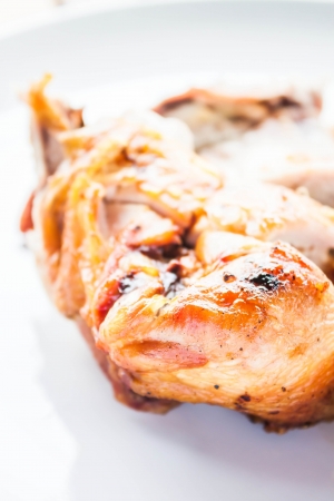 Many pieces of grilled chicken servingの写真素材