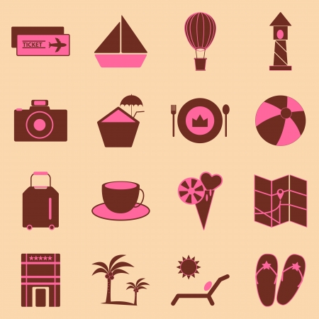 Holiday color icons on light background, stock vectorのイラスト素材