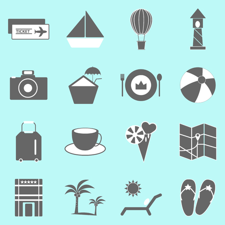 Holiday icons on light background, stock vectorのイラスト素材