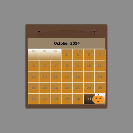 Design schedule monthly october 2014 calendar, stock vectorのイラスト素材