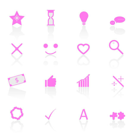 Idea symbol icons with reflect, stock vectorのイラスト素材
