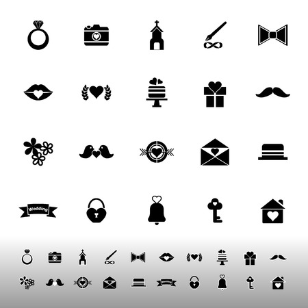 Wedding icons on white のイラスト素材